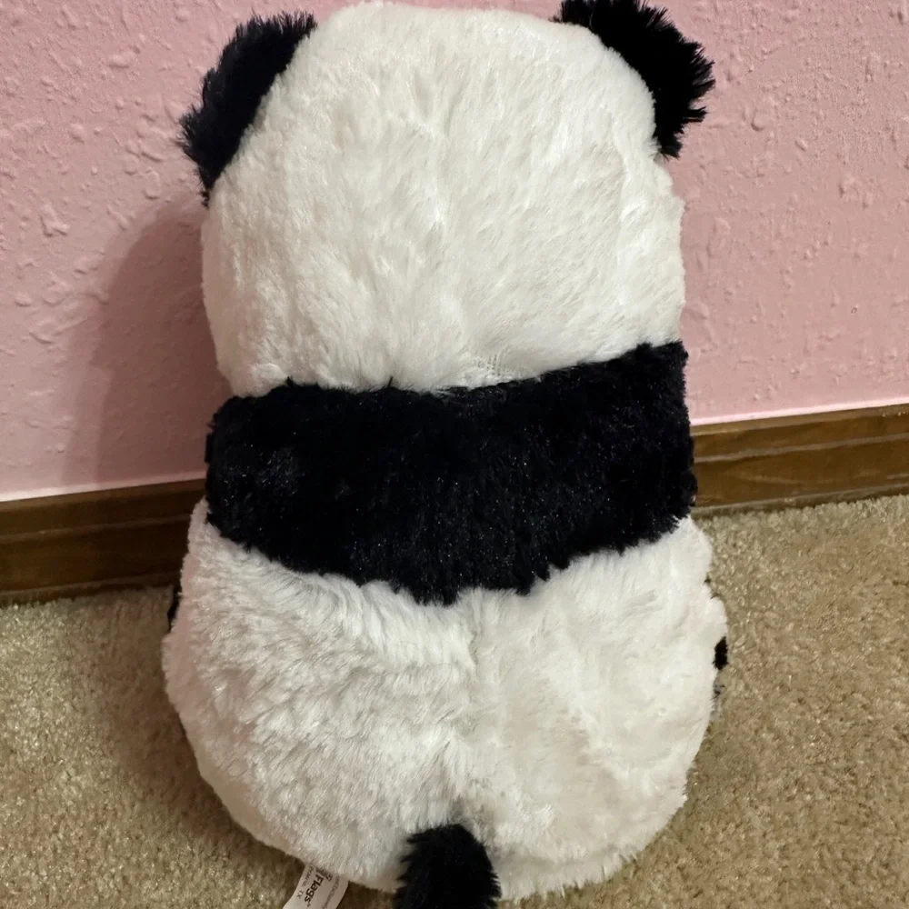 Six Flags Panda Plush Stuffed Animal Plastic Eyes 10” Kids Carnival Prize